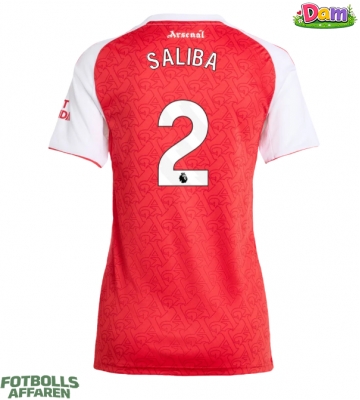 Arsenal William Saliba #2 Hemmatröja Kvinnor 2025-26 Kortärmad